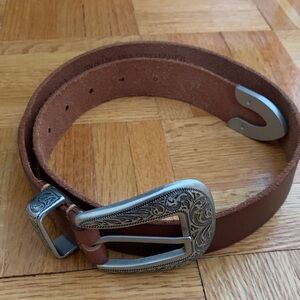 Urban Outfitters Brown Belt with Silver Buckle